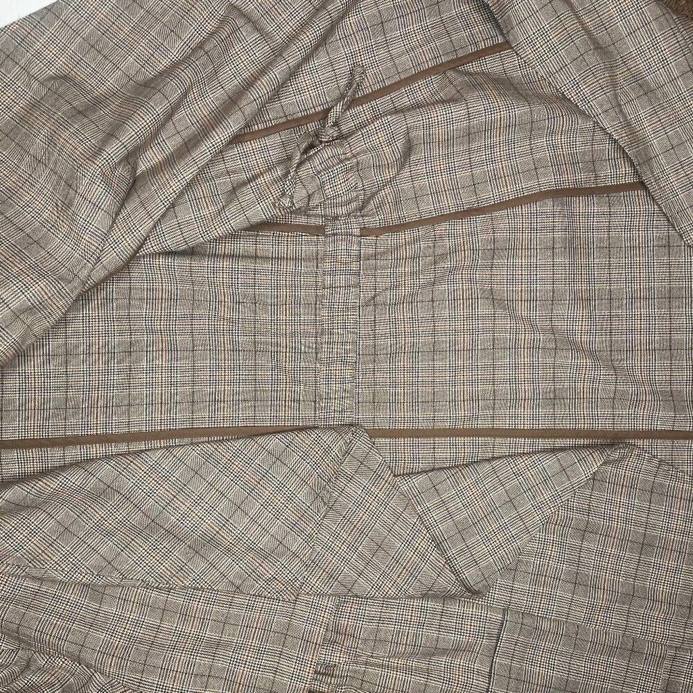 cupcakes and cashmere Plaid Drape Front Trench Coat XS - Picture 10 of 16